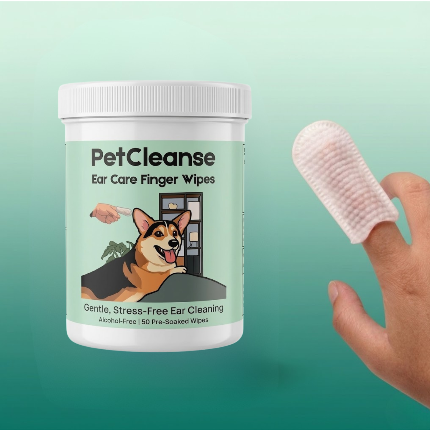 PetCleanse Ear Care Finger Wipes